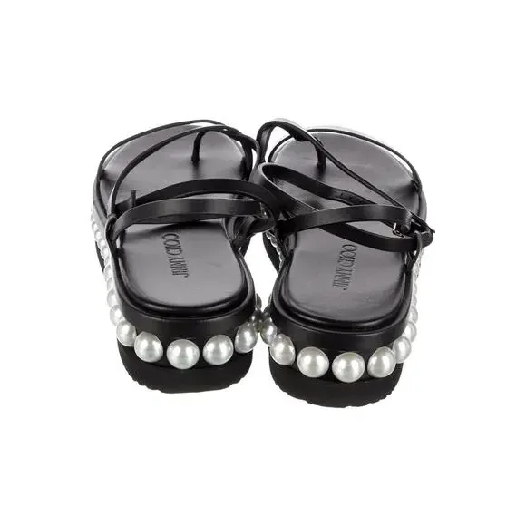 ❤️Jimmy Choo Leather Pearl Sandals❤️ - Picture 4 of 5